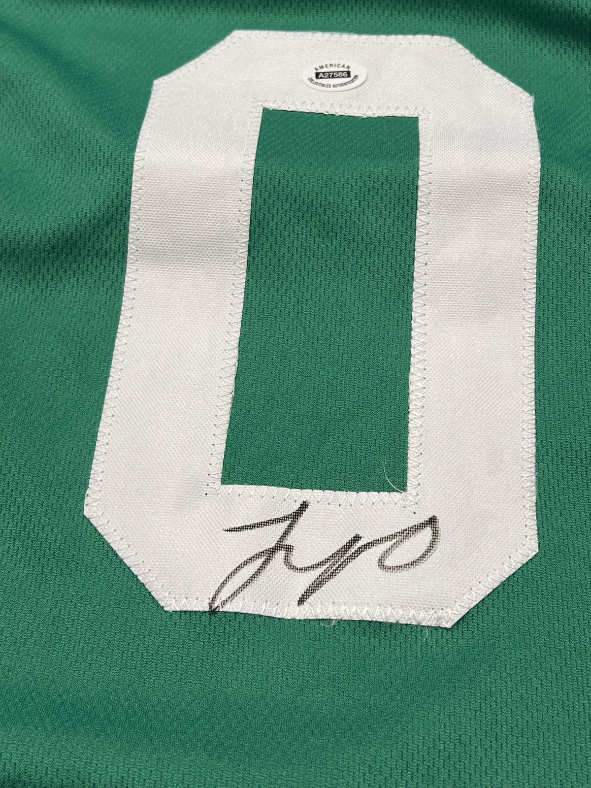 Jayson Tatum Signed Boston Celtics Green Jersey with COA