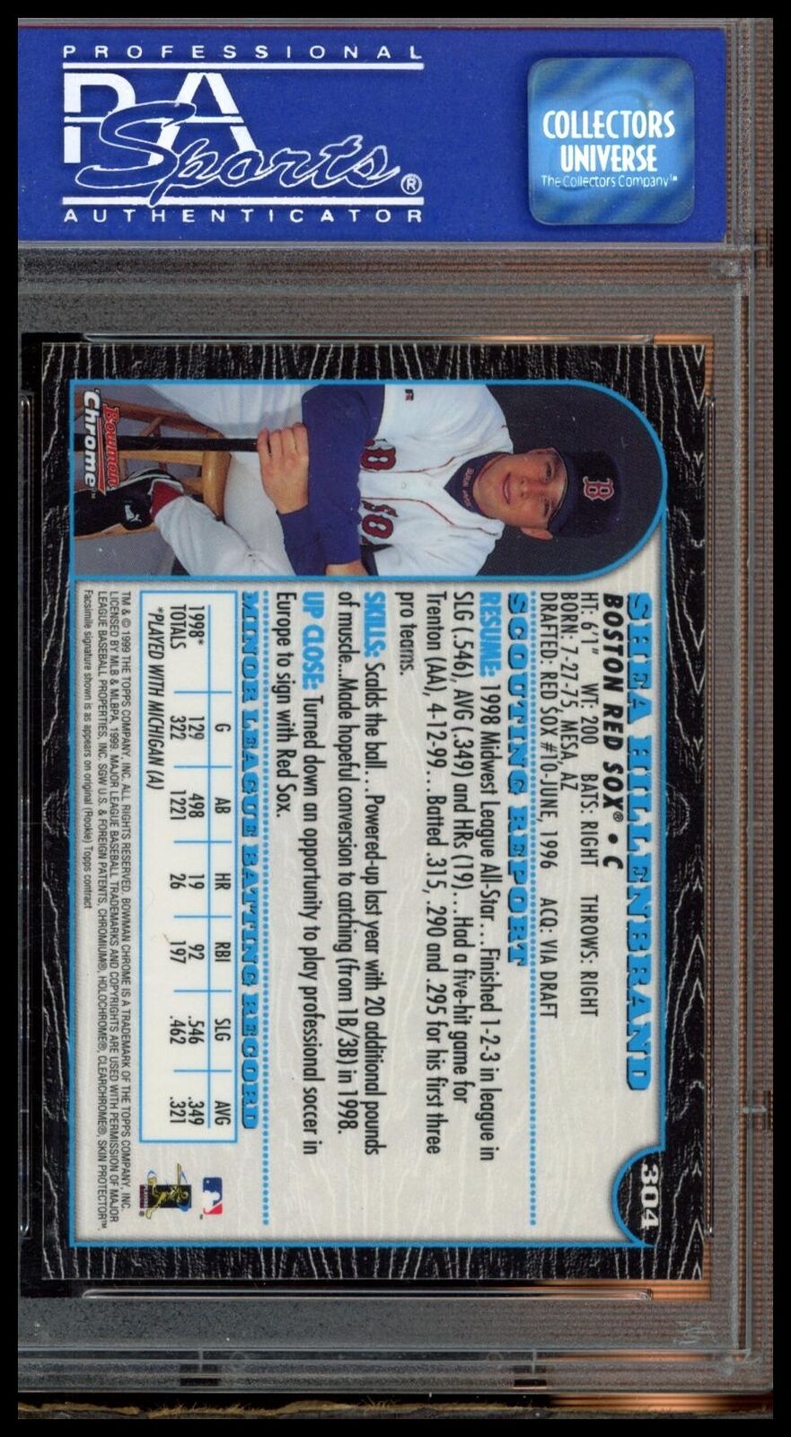 1999 Bowman Chrome #304 Shea Hillenbrand PSA 9