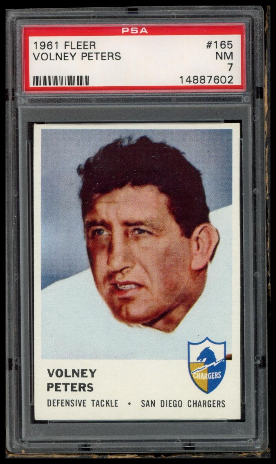 1961 Fleer #165 Volney Peters PSA 7