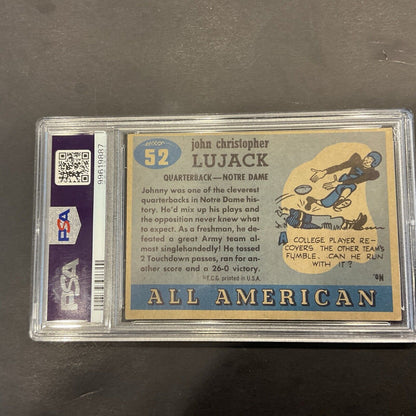 1955 Topps all American #52 John Lujack PSA 4