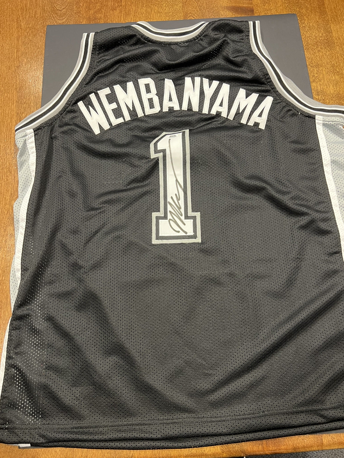 Victor Wembanyama Signed San Antonio Spurs Black Jersey with COA