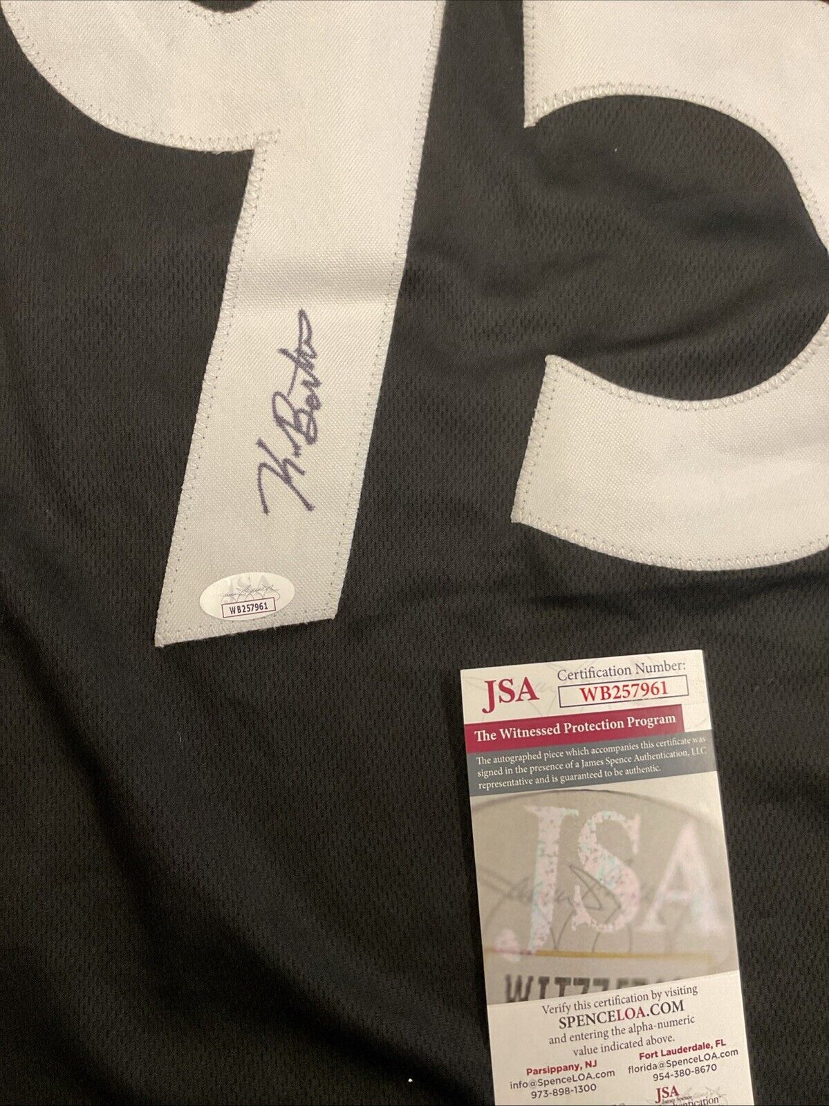 PITTSBURGH STEELERS KEEANU BENTON SIGNED CUSTOM BLACK JERSEY JSA