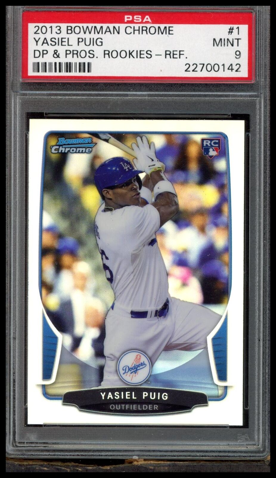 2013 Bowman Chrome Draft Picks & Prospects Rookies #1 Yasiel Puig PSA 9