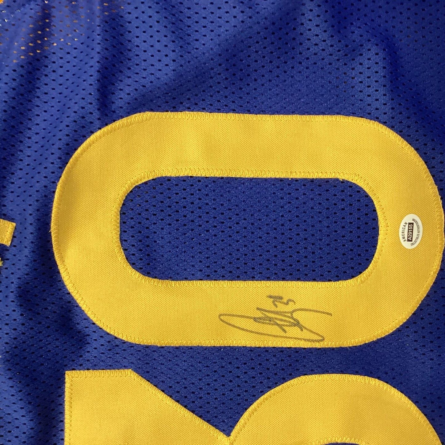 Stephen Curry Signed Golden State Warriors Blue Jersey Autographed NBA