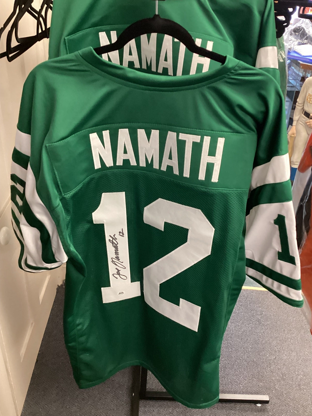 Joe Namath #12 New York Jets Signed Green Jersey