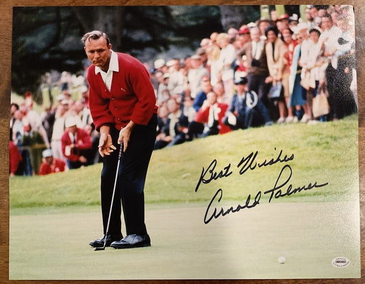 14x11 Signed Arnold Palmer Photo With COA