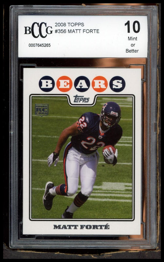 2008 Topps #356 Matt Forte Gold Foil BCCG 10