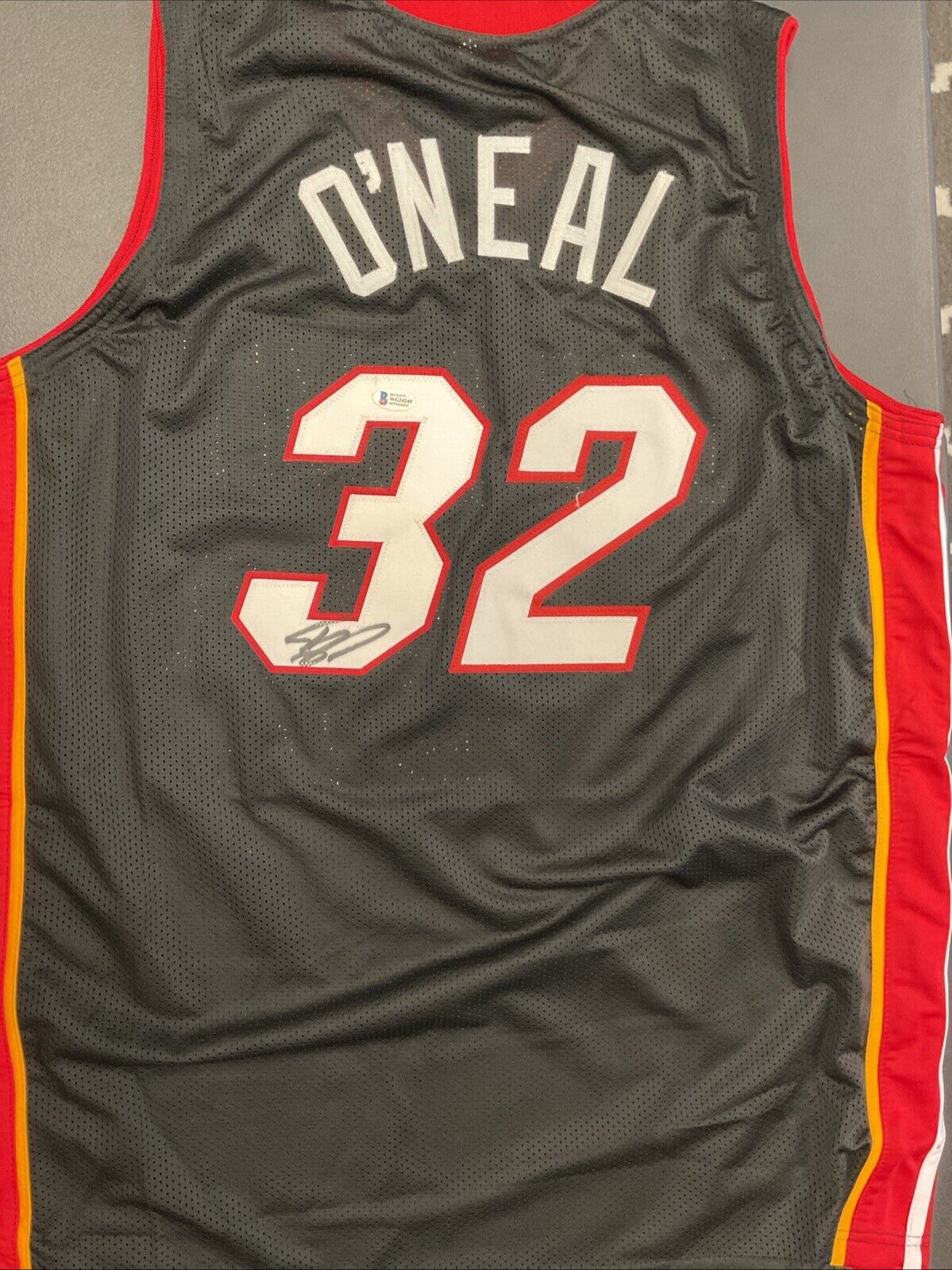 Shaquille O'Neal Authentic Signed Black Pro Style Jersey BAS Witnessed