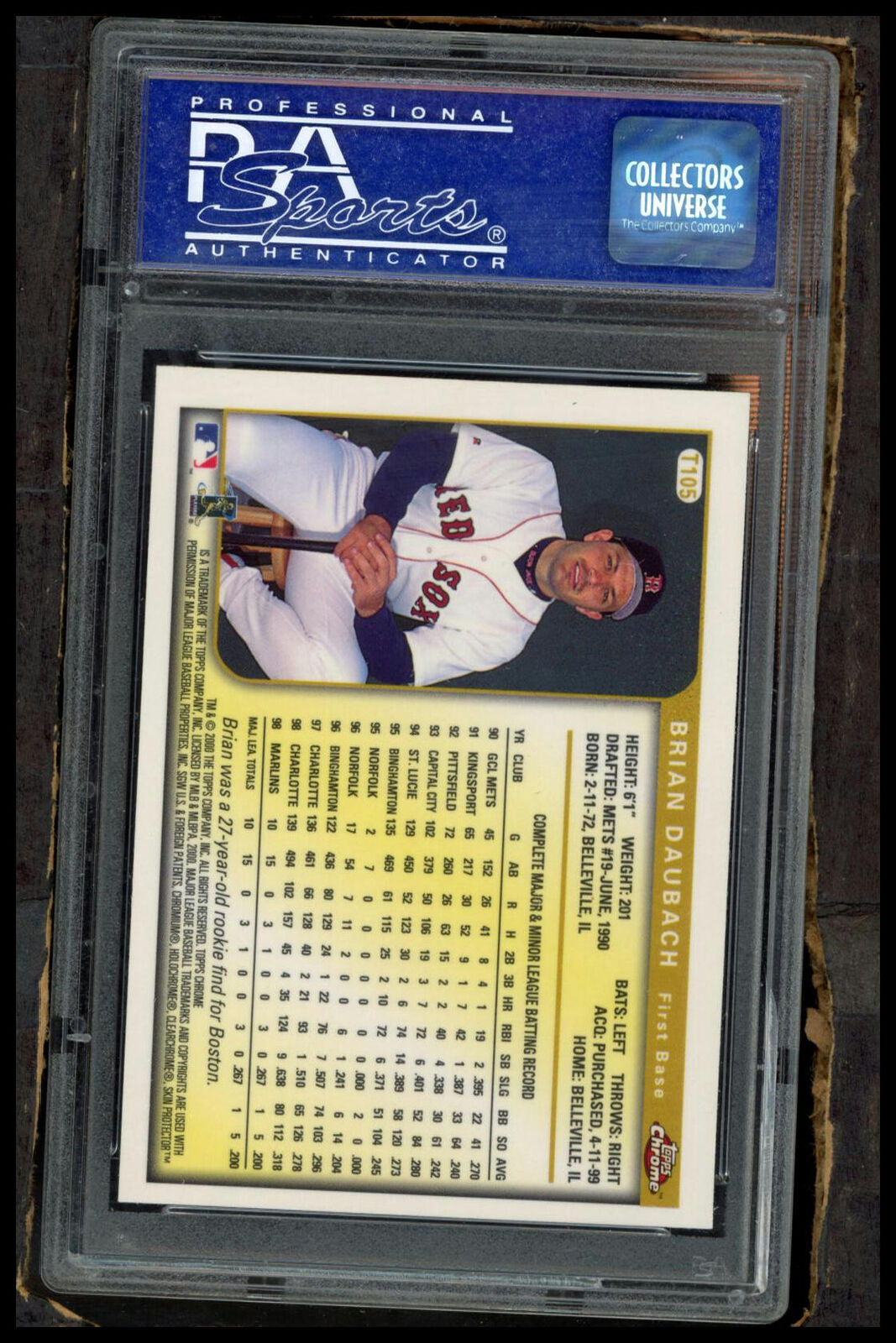 1999 Topps Chrome Traded #T105 Brian Daubach PSA 9