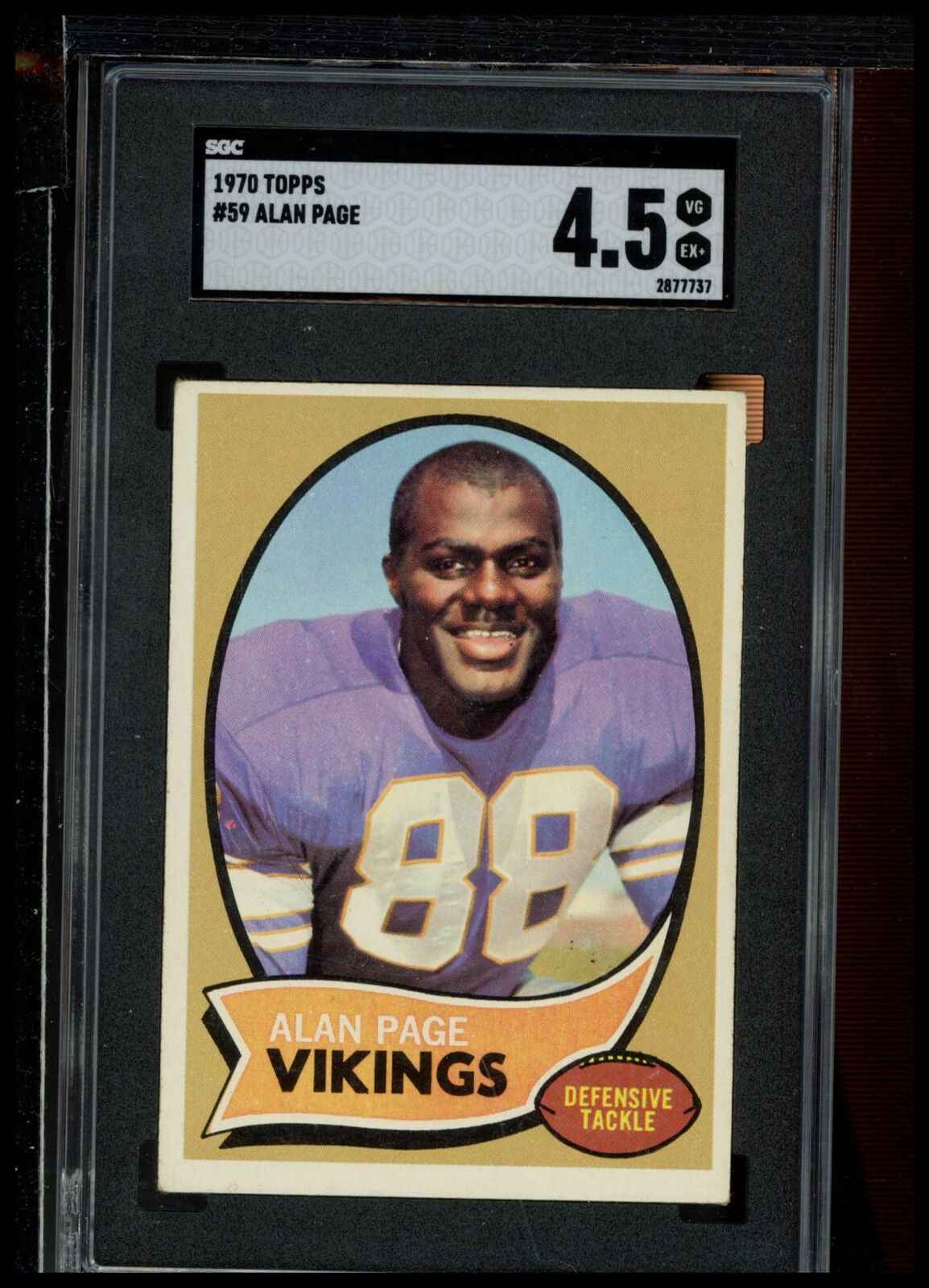 1970 Topps #59 Alan Page SGC 4.5