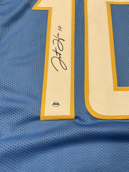 Justin Herbert Signed Los Angeles Chargers Powder Blue Jersey with COA