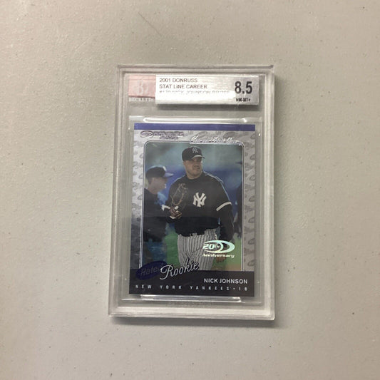 2001 Donruss #170 Nick Johnson Beckett Grade 8.5
