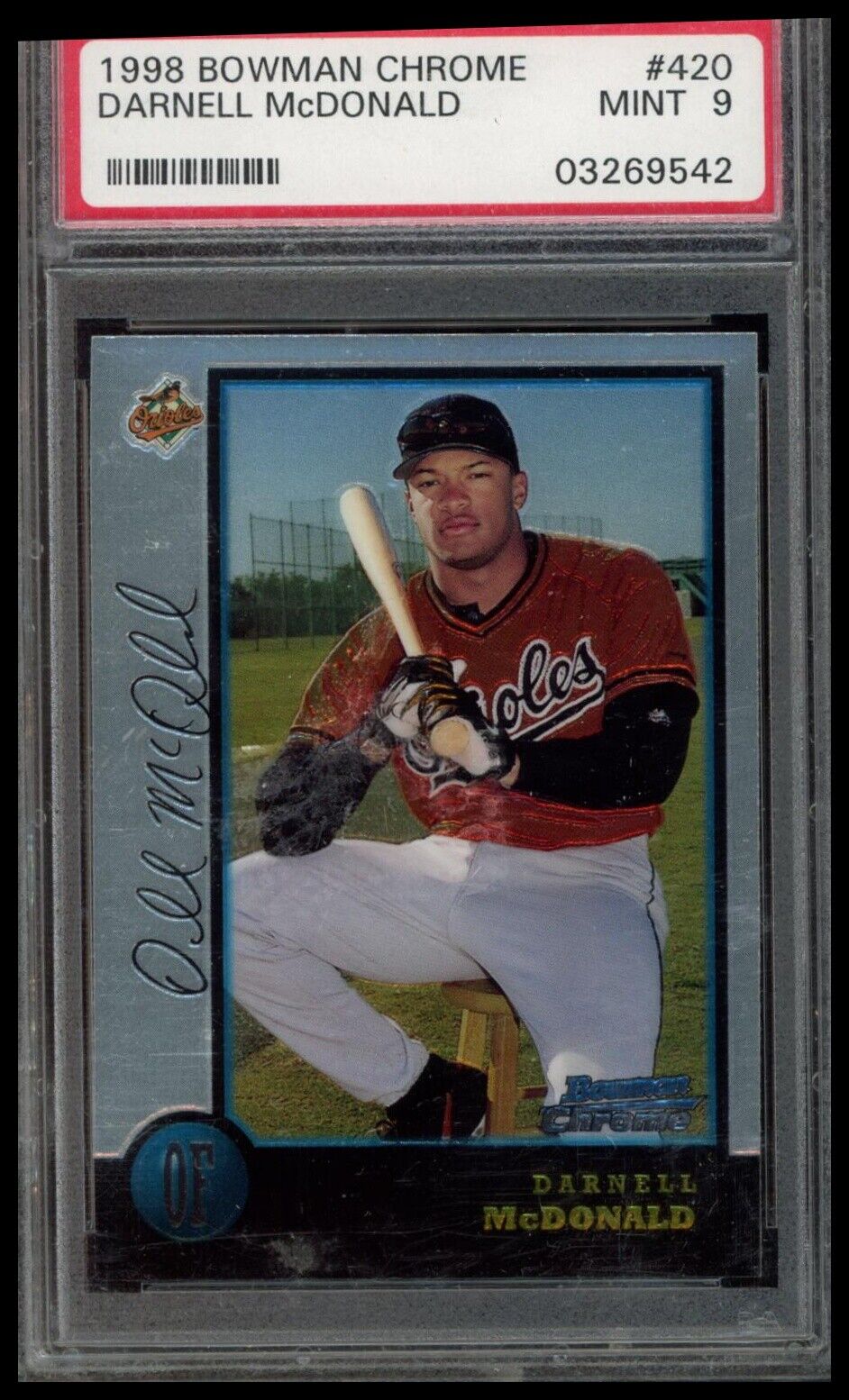 1998 Bowman Chrome #420 Darnell Mcdonald PSA 9