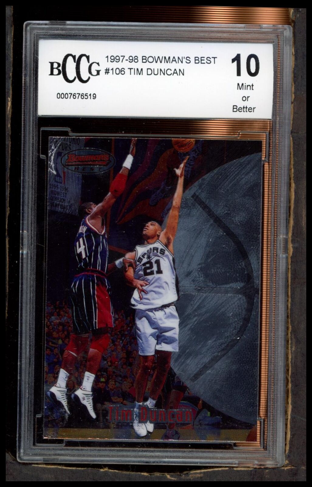 1997-98 Bowman's Best #106 Tim Duncan BCCG 10