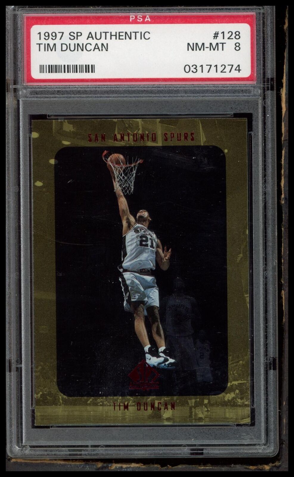 1997 Sp Authentic #128 Tim Duncan PSA 8