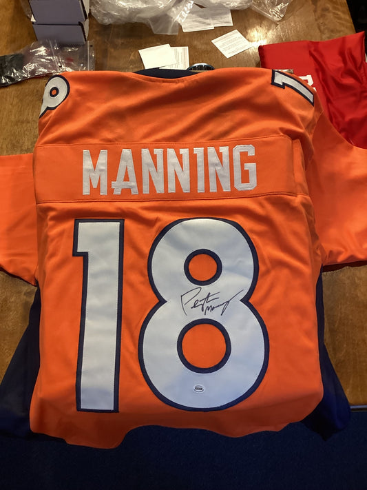 Peyton Manning Signed Denver Broncos Orange Jersey Autographed NFL