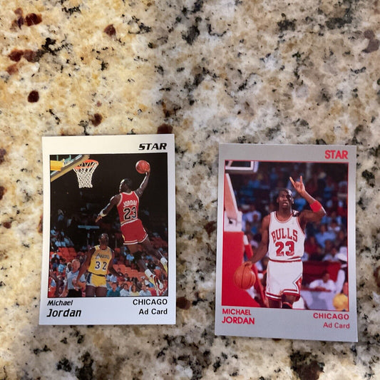 Star Company Micheal Jordan Ad Cards. Rare. 