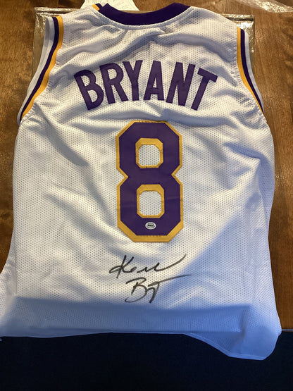 Kobe Bryant Signed Los Angeles Lakers White Jersey Autographed NBA