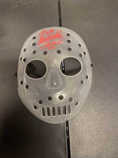 Friday the 13th Jason Voorhees Mask Signed Kane Holder COA