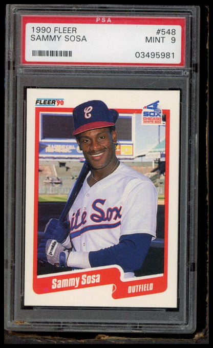 1990 Fleer #548 Sammy Sosa PSA 9