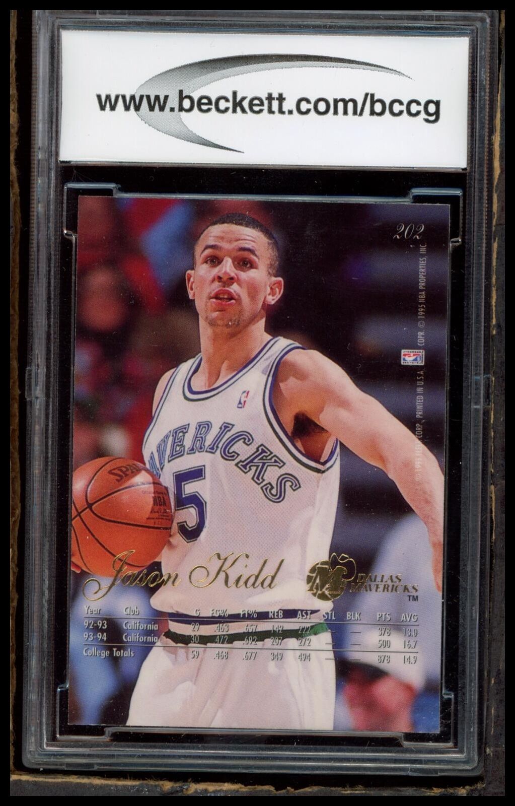 1994-95 Flair #202 Jason Kidd BCCG 10