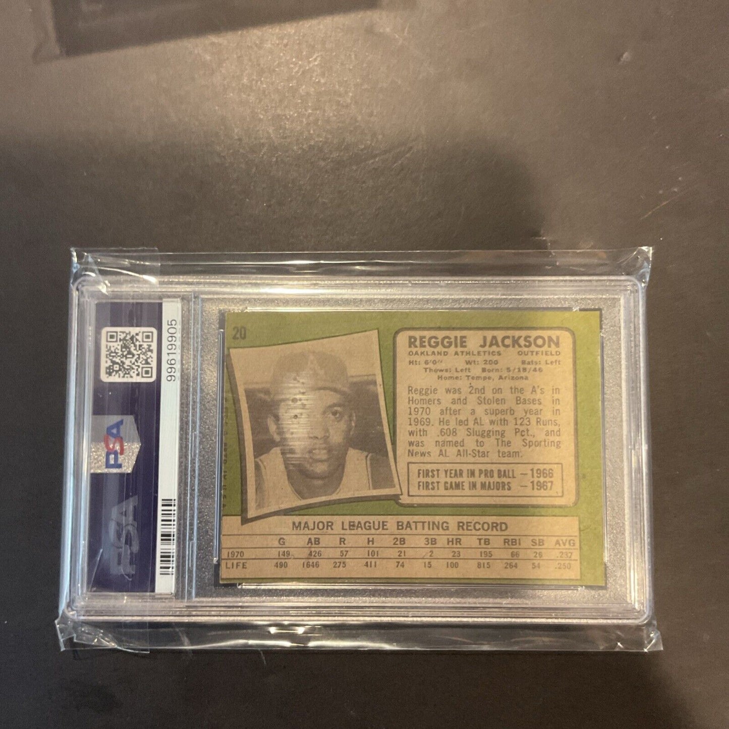 REGGIE JACKSON 1971 TOPPS PSA 5 Oakland A’s, New York Yankees, HOF Vintage #20