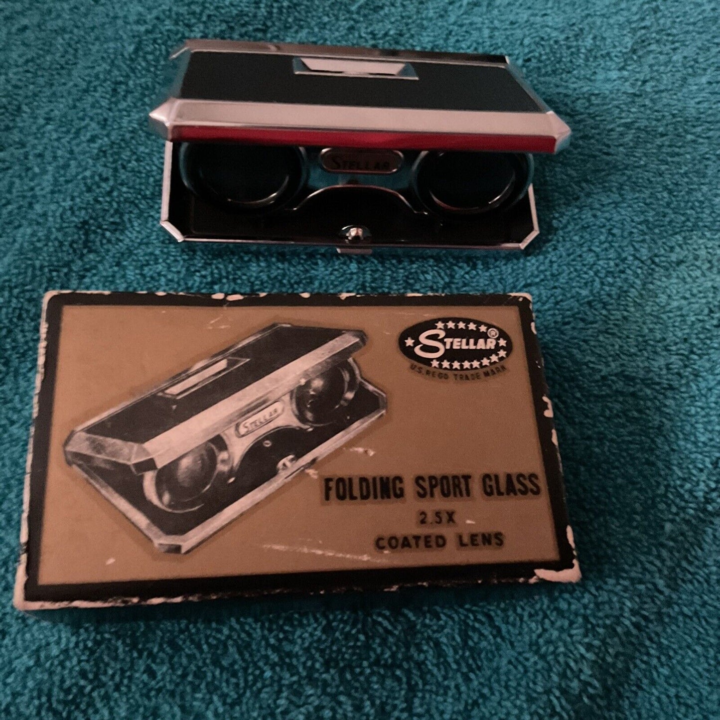 1960’s Folding Sports Glasses Vintage W Original Box Excellent Condition 