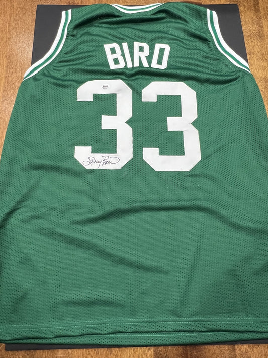 Larry Bird Signed Boston Celtics Green Jersey with COA