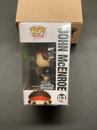 JOHN MCENROE SIGNED FUNKO POP #03 TENNIS NIB Heritage COA