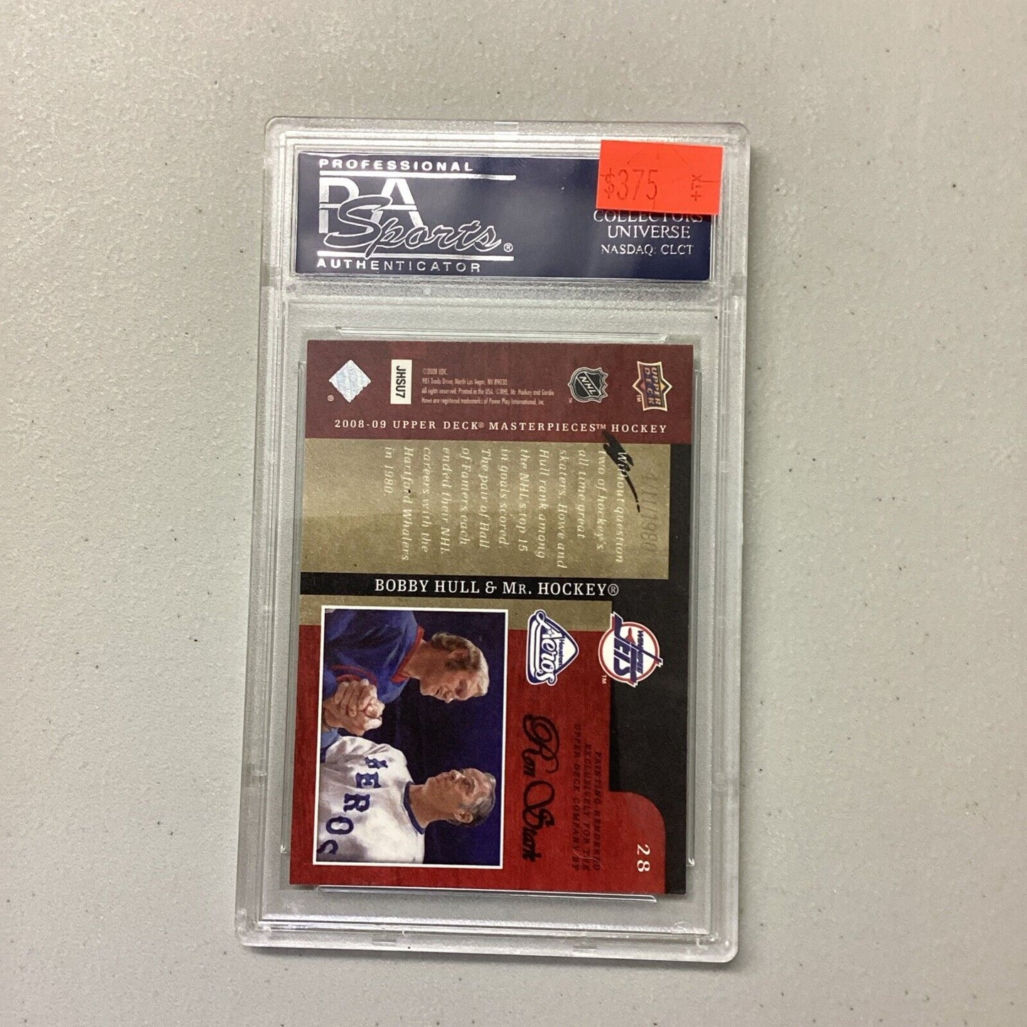 2008 UD Masterpieces #28 B. Hull/G. Howe PSA/DNA