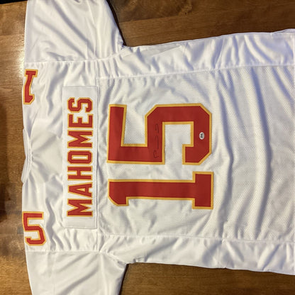 Patrick Mahomes Signed Kansas City Chiefs White Jersey Autographed NFL