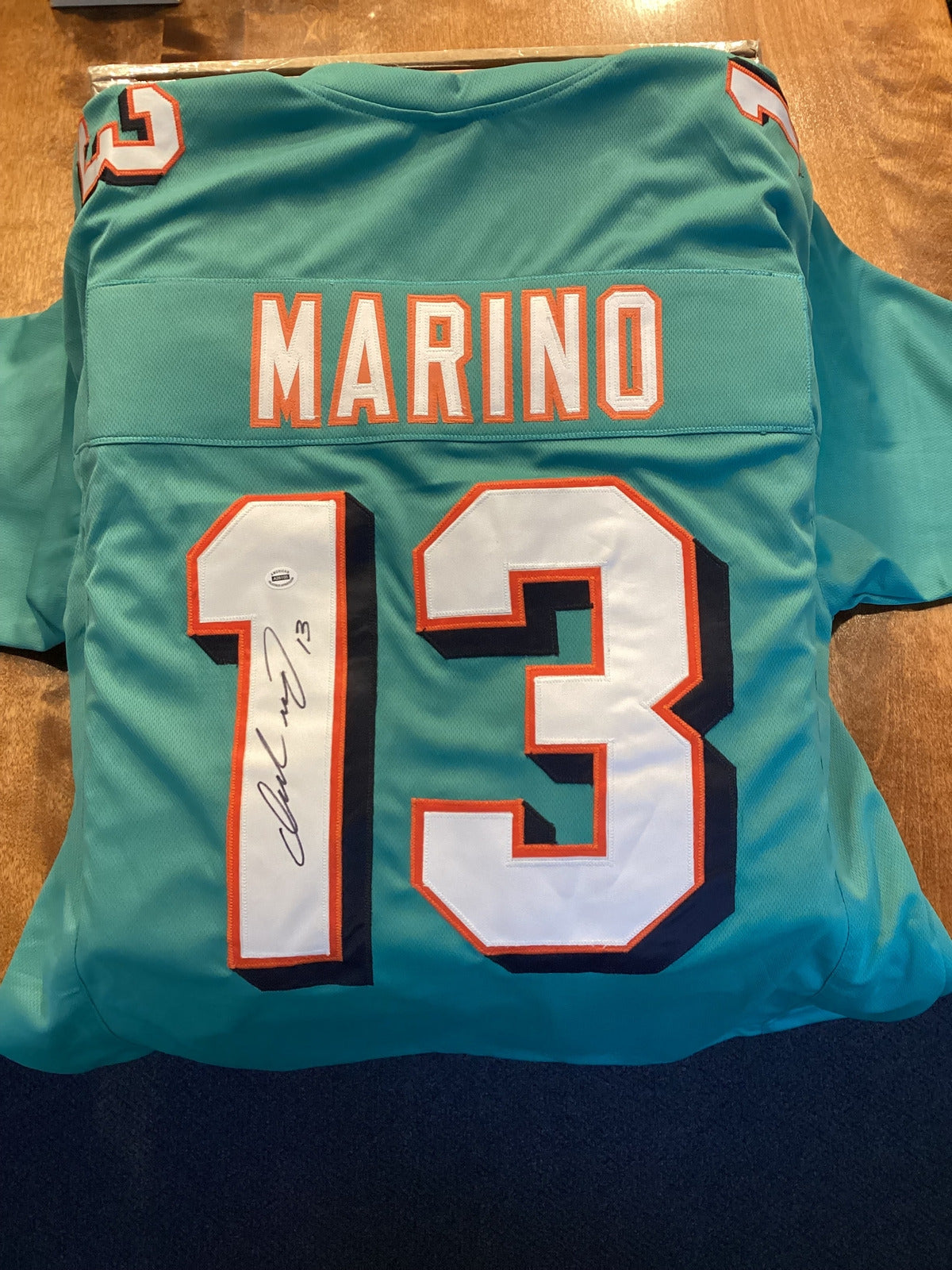 Dan Marino Signed Miami Dolphins Teal Jersey Autographed NFL