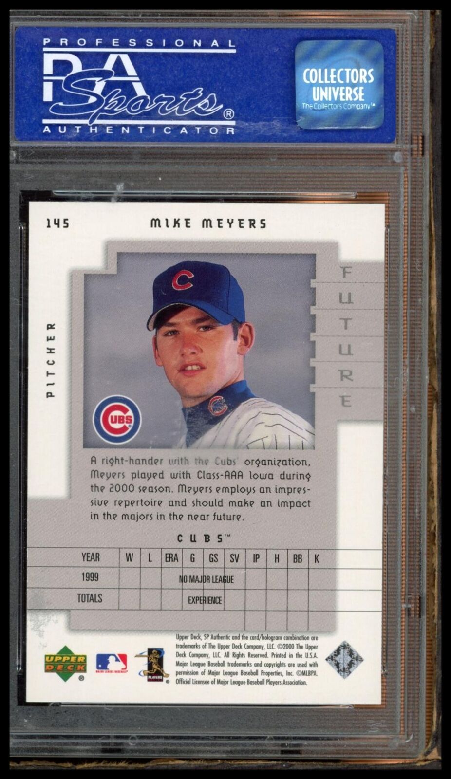 2000 Sp Authentic #145 Mike Meyers PSA 10 #/1700