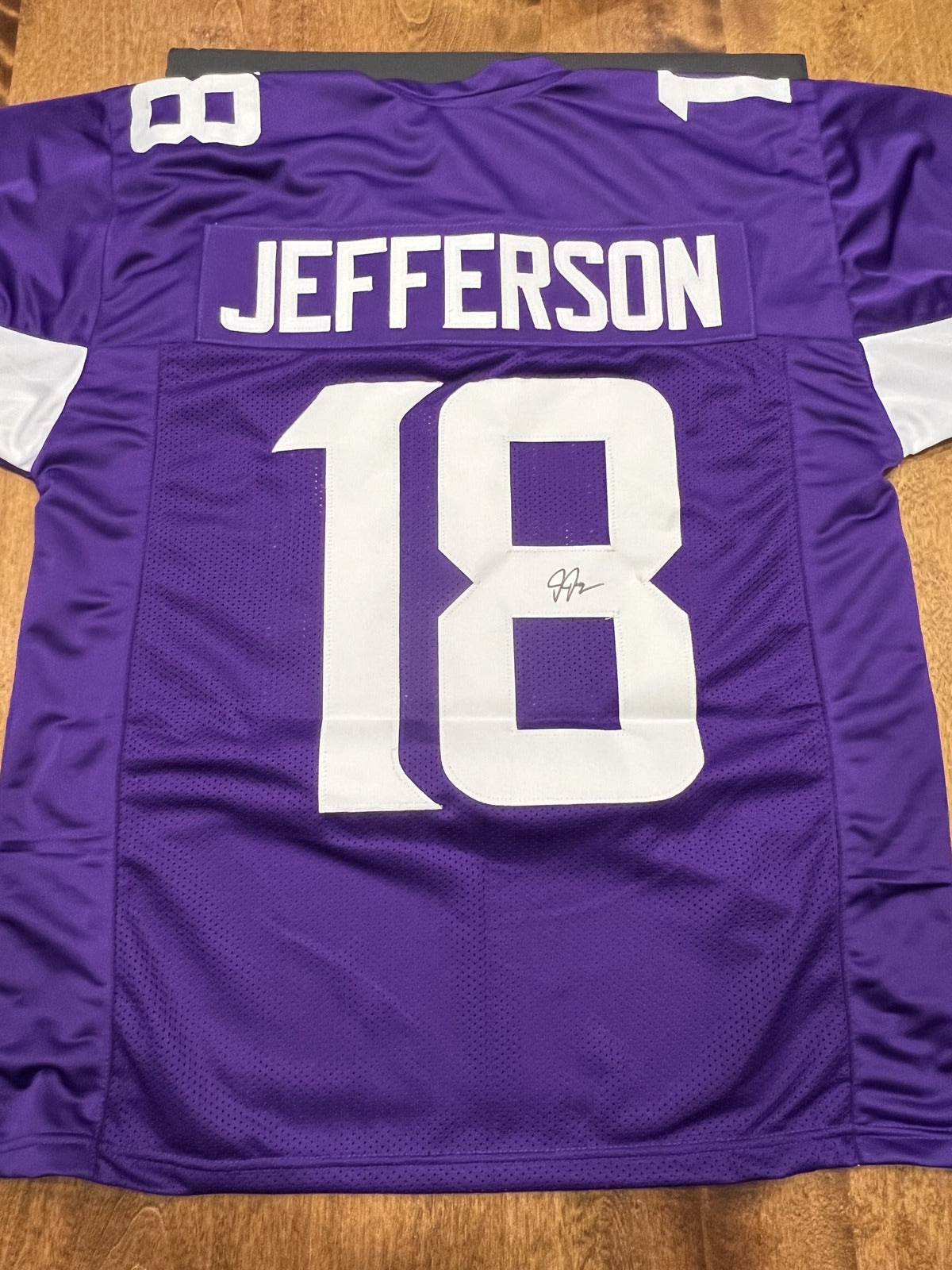 Justin Jefferson Signed Minnesota Vikings Purple Jersey with COA