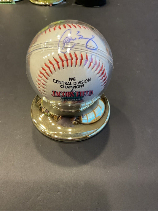 1995 central division champion signed baseball by Carlos Baerga what’s COA