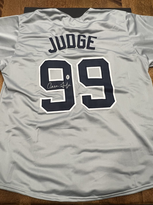 Aaron Judge Signed New York Yankees Gray Jersey with COA