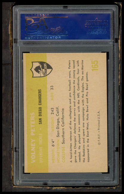 1961 Fleer #165 Volney Peters PSA 7