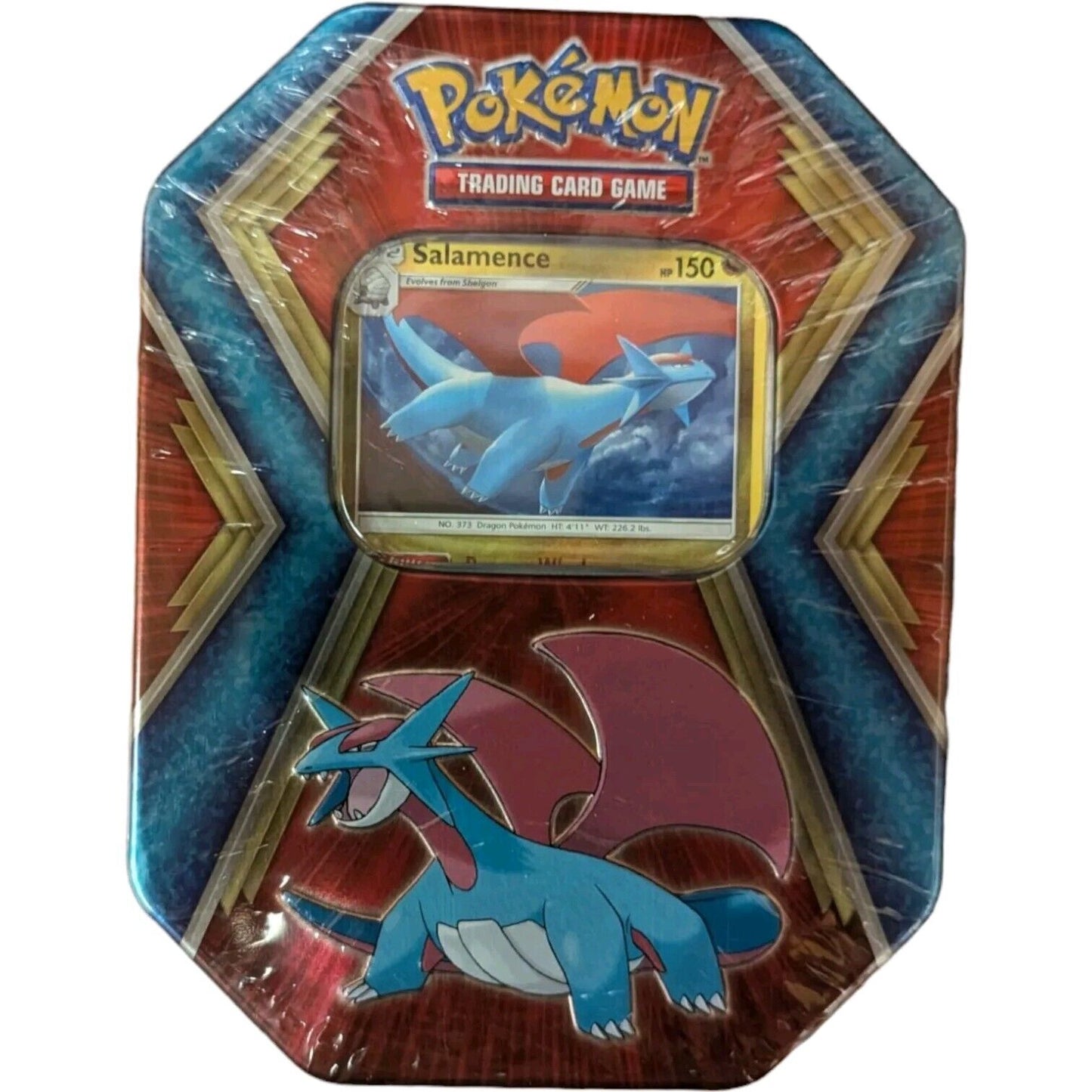 Pokémon TCG Dragons Tin Halo Salamence Collectible Tin Set 2019 NEW SEALED