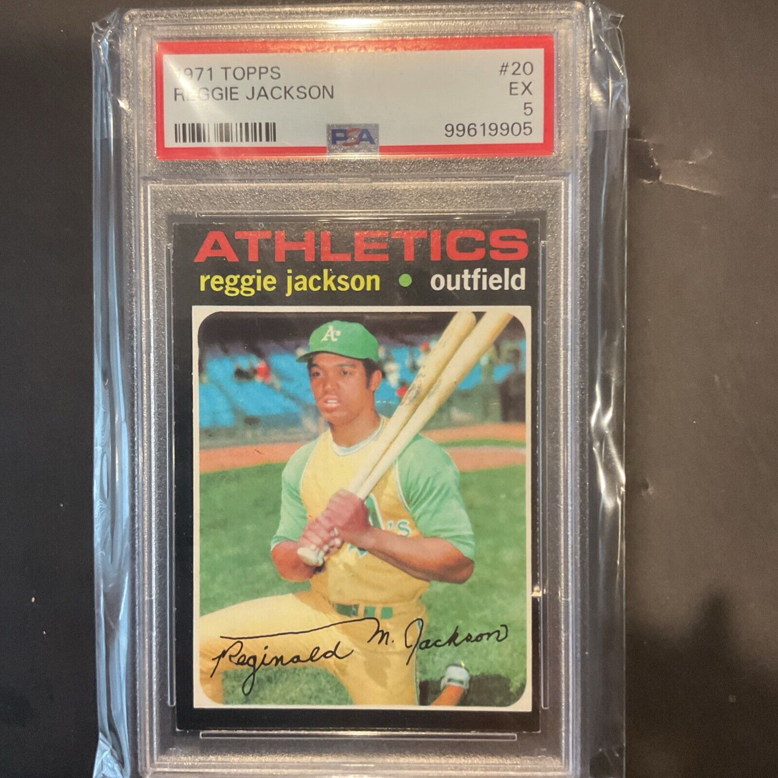 REGGIE JACKSON 1971 TOPPS PSA 5 Oakland A’s, New York Yankees, HOF Vintage #20