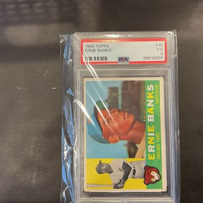 1960 Topps Ernie Banks number 10 PSA 3