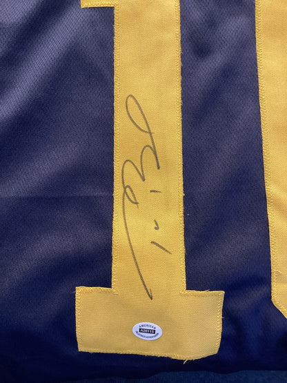 Tom Brady #10 Michigan Wolverines Signed Navy Jersey