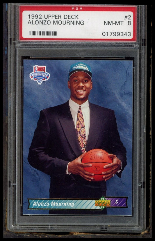 1992 Upper Deck #2 Alonzo Mourning PSA 8