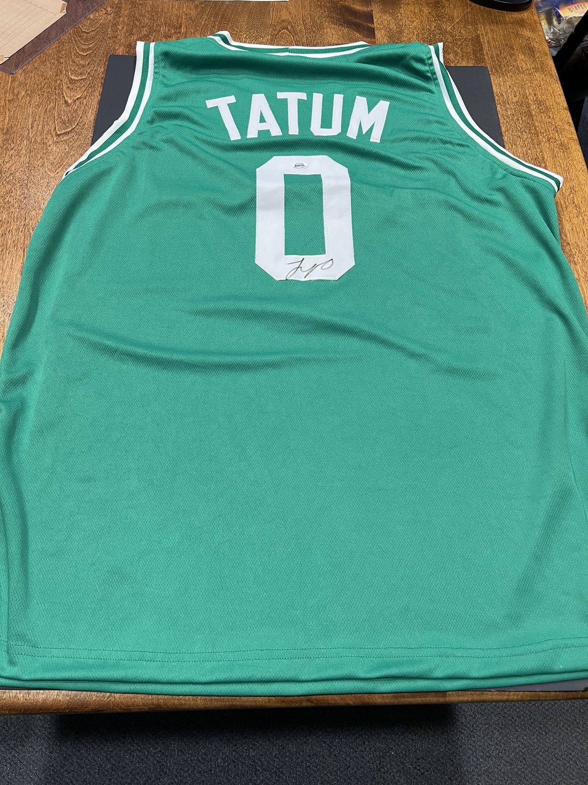 Jayson Tatum Signed Boston Celtics Green Jersey with COA