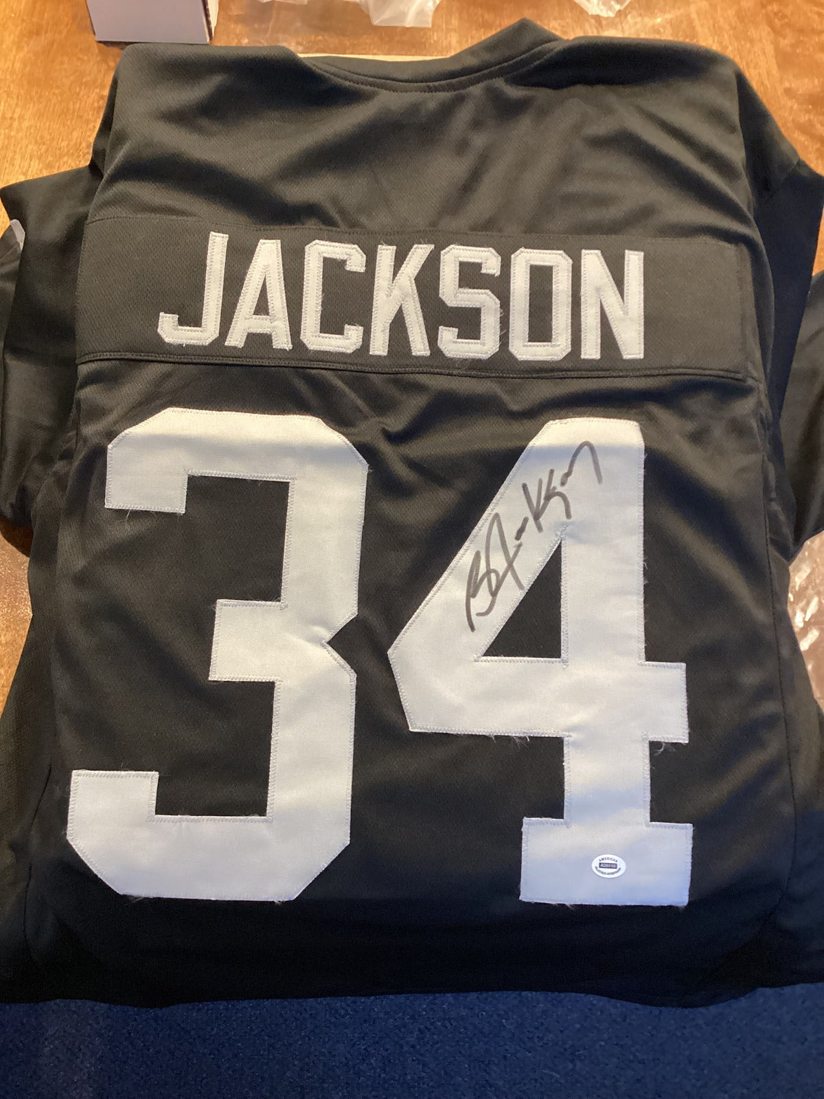 Bo Jackson Signed Oakland Raiders Black Jersey Autographed NFL