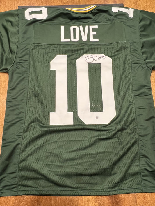 Jordan Love Signed Green Bay Packers Green Jersey with COA