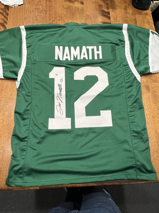 Joe Namath Signed New York Jets Green Jersey with COA