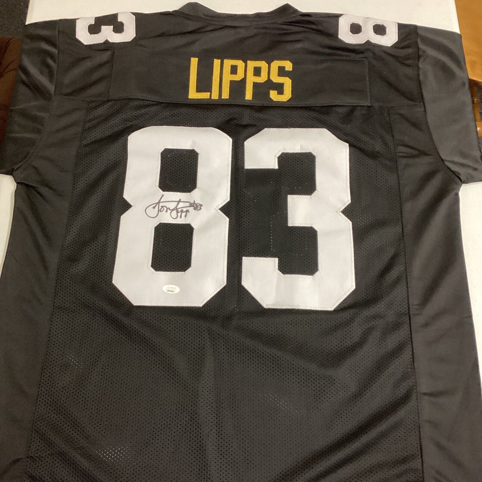 Louis Lipps Signed Pittsburgh Steelers Black "Custom Jersey" With JSA COA