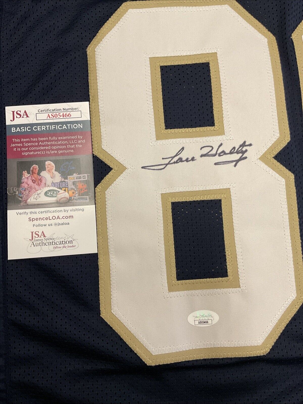 1988 Champs Lou Holtz Autographed Football Jersey With JSA COA
