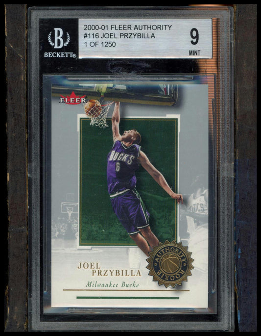 2000-01 Fleer Authority #116 Joel Przybilla BGS 9 #/650