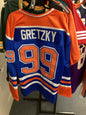 Wayne Gretzky #99 Edmonton Oilers Signed Orange and Blue Jersey